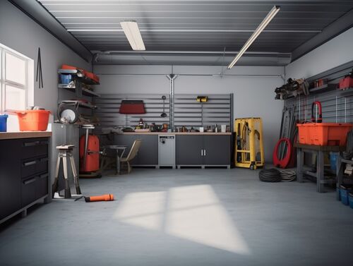 Garage Flooring / Cabinetry